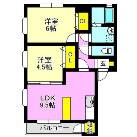 コンフォート長岡の物件間取画像